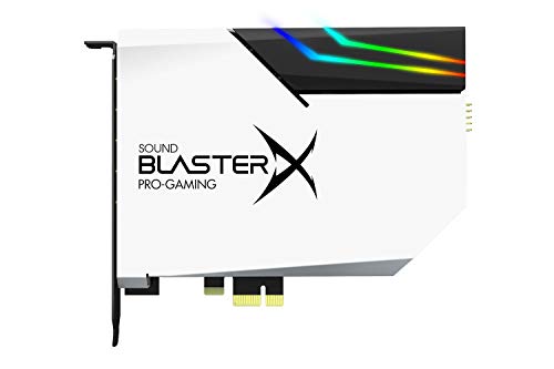 Creative Sound BlasterX AE-5 Plus Pure Edition SABRE32 Ultra-Class 32-bit/384kHz PCI-e Gaming Sound Card and DAC with Dolby Digital and DTS, Xamp Discrete Headphone Bi-amp, 122dB SNR, RGB LED Strips Creative Sound BlasterX AE-5 Plus Pure Edition SABRE32 Ultra-Class 32-bit/384kHz PCI-e Gaming Sound Card and DAC with Dolby Digital and DTS, Xamp Discrete Headphone Bi-amp, 122dB SNR, RGB LED Strips